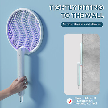 4 σε 1 Πτυσσόμενο USB Charge Electric Kunuto Killer Fly Swatter Catcher Bracket Quinto Killer with Purple Light Quinto Killer