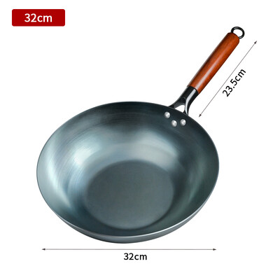 Китайски подправен уок 32 см железни уокове Chef Stir Fry Специален уок тиган Кухненски съдове за готвене за електрически, индукционни и газови печки