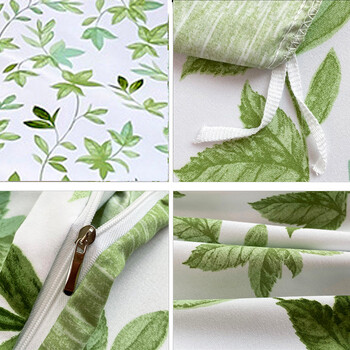 2/3 τμχ Σετ Παπλωματοθήκη Green Flower Print με Μαξιλαροθήκη Nordic Comforter Σετ κρεβατιού Παπλωματοθήκη Queen/king Διπλό Κρεβάτι