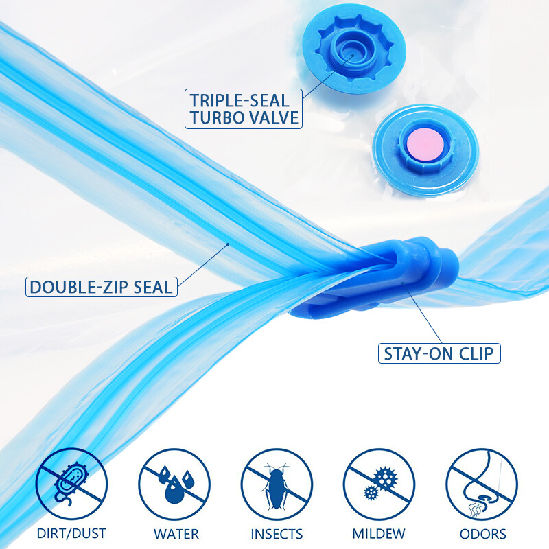 Vaakum-hoiukotid Riidekapp Korraldaja Vaakumtihend kott Ruumisäästlikud kotid riiete jaoks padi voodipesu tekk pakendihoidja