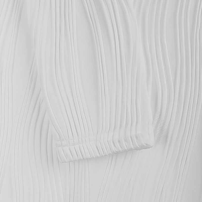 Νέο 2024ol Temperament Collage Κάλυμμα κεφαλιού Διχτυωτό μακρυμάνικο με στρογγυλή λαιμόκοψη, λεπτή εφαρμογή, ελαφρύ πολυτελές γυναικείο μπλουζάκι