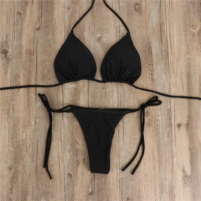 Szexi bikini 2023 Push Up női fürdőruhák Női mikro bikini készletek tömör fürdőruha fürdőruha fürdőruhák brazil biquini