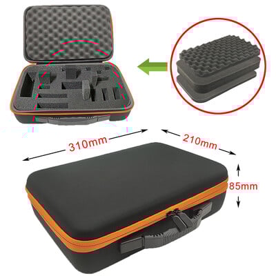 DIY vahtplastist hoiukott Kohandatud reisimiseks mõeldud tõmblukuga karbikott välistingimustes kasutatavate tööriistade tarvikute jaoks Põrutuskindel kaamera kogumiskott