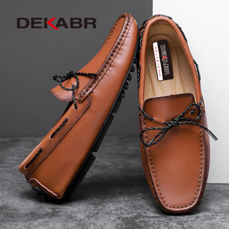 DEKABR Loafers Kingad Meeste Kevad Clasicc Vintage Mugavad Flat Moccasin Mood Meeste Slip-on Boat Kingad Meestele Vabaajajalatsid