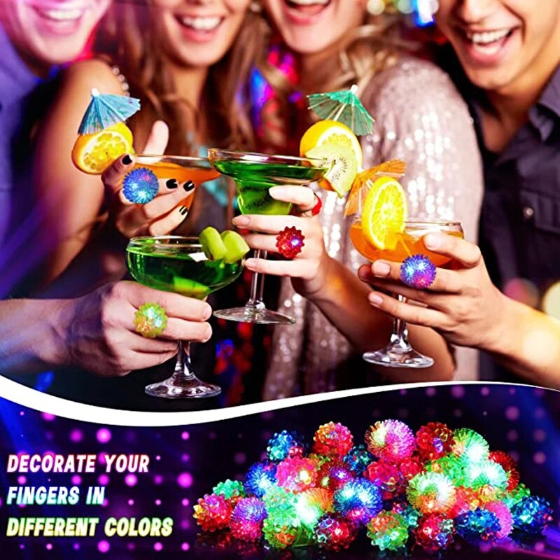 10-50 tk helendavad rõngad LED-valgustid helendavad rõngad peomänguasjad Flash LED-tuled pimedas helendavad pulmapeotarbed