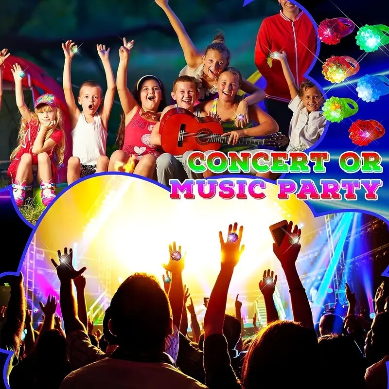 Helendavad sõrmused LED-värvilised heledad maasikarõngad helendavad sõrmused pidutsema valgustavad mänguasjad, mis helendavad pimeduses helendavad peotarbed