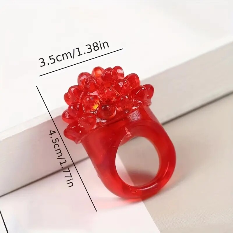 Helendavad sõrmused LED-värvilised heledad maasikarõngad helendavad sõrmused pidutsema valgustavad mänguasjad, mis helendavad pimeduses helendavad peotarbed