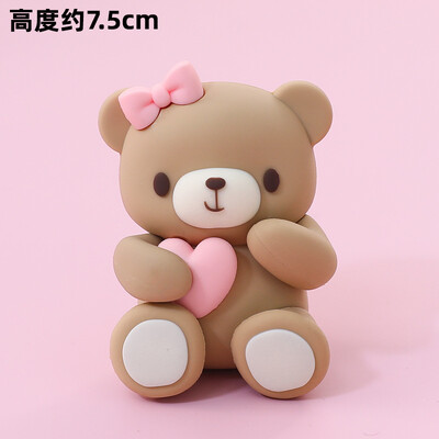 Ροζ μπλε αρκουδάκι Topper Baby Doll Happy Cake Διακοσμήσεις Αγόρι Κορίτσι Φύλο Αποκάλυψη Baby Shower για το πρώτο πάρτι γενεθλίων DIY προμήθειες