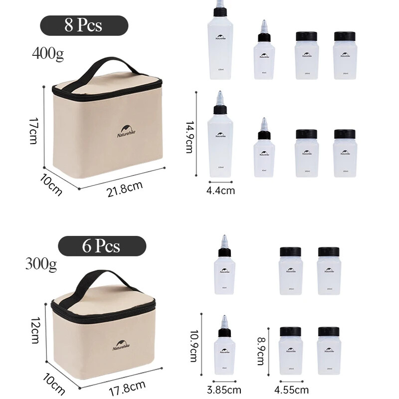 Naturehike Camping Köök maitseainepurk Kaasaskantav maitseainenõu Kööginõude komplekt Tarvikud Vedel pulber Grill pikniku maitseainepurk