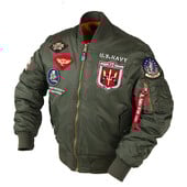 2023 Winter Top Gun Bomber Flight Jacket Αντιανεμικό Αδιάβροχο MA-1 Air Force Army Vintage Pilot Motorcycle Aviator Varsity