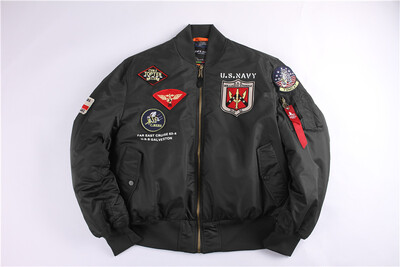 2023 Winter Top Gun Bomber Flight Jacket Αντιανεμικό Αδιάβροχο MA-1 Air Force Army Vintage Pilot Motorcycle Aviator Varsity