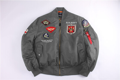 2023 Winter Top Gun Bomber Flight Jacket Αντιανεμικό Αδιάβροχο MA-1 Air Force Army Vintage Pilot Motorcycle Aviator Varsity