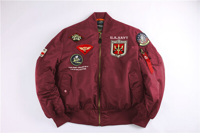 2023 Winter Top Gun Bomber Flight Jacket Αντιανεμικό Αδιάβροχο MA-1 Air Force Army Vintage Pilot Motorcycle Aviator Varsity