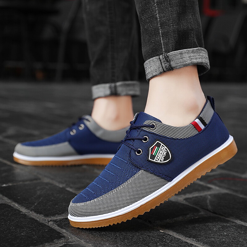 Meeste lõuendist kingad Kerged spordijalatsid suvised meeste võrkkangast hingavad vulkaniseeritud kingapaelad Meeste tossud töökingad