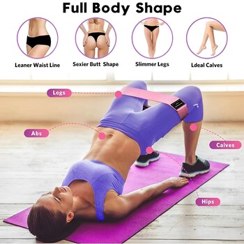 3 τεμ. Αντίστασης υφάσματος Hip Booty Bands Glute Thigh Elastic Squat Circle Stretch Fitness Strips Loops Εξοπλισμός γυμναστικής γιόγκα