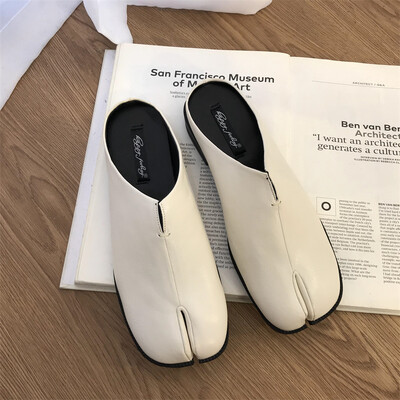 Bailamos ženske papuče s razdvojenim prstima Tabi Ninja ravne cipele s okruglim prstima Plitke Lazy Slip On Boat Cipele s naramenicama Meke mokasine