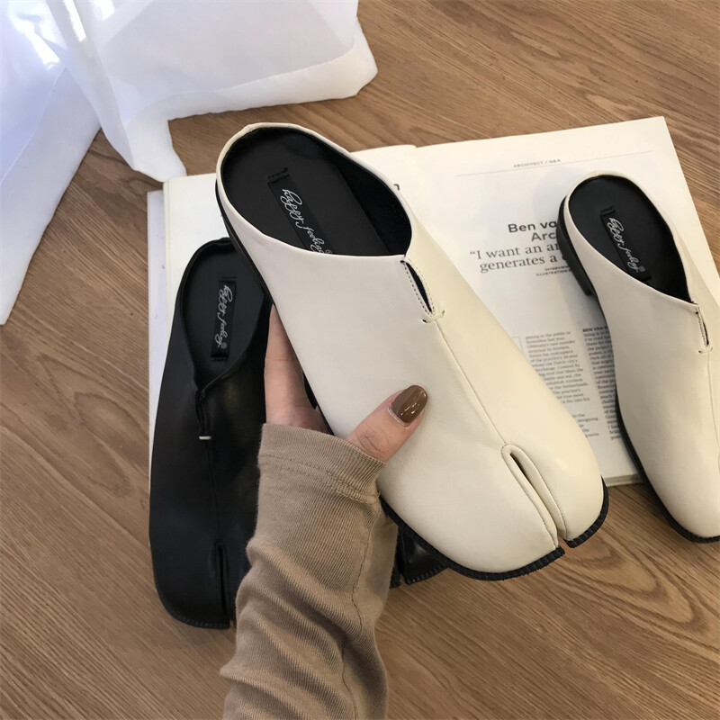 Bailamos ženske papuče s razdvojenim prstima Tabi Ninja ravne cipele s okruglim prstima Plitke Lazy Slip On Boat Cipele s naramenicama Meke mokasine