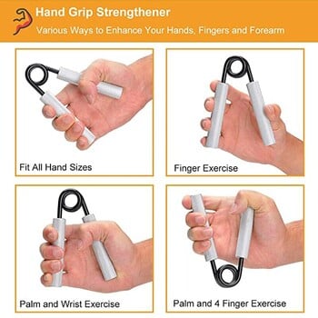 Αλουμίνιο Hand Grip Gym Fitness Finger Exerciser Arm Strength Trainer Muscle Recovery Rehabilitation Developer Gripper