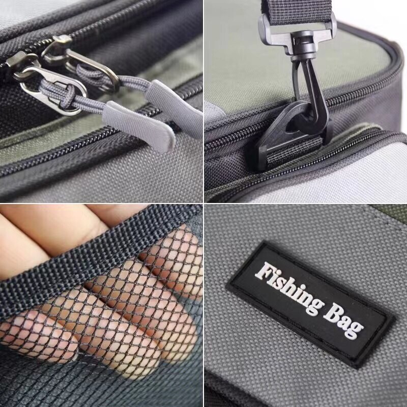Multifunktsionaalne Luya kalastuskott, Oxfordi riie on veekindel ja kulumiskindel, ristkerega kalastuskott kalapüügivahendite Fanny pakk