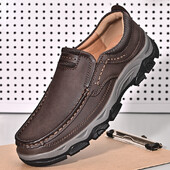 Comfort Outdoor Ανδρικά παπούτσια πεζοπορίας Μόδα Μαλακά κλασικά υποδήματα οδήγησης Αντιολισθητικά παπούτσια πεζοπορίας Γνήσιο δέρμα casual loafers