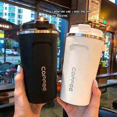 350 ml/500 ml ceașcă de cafea din oțel inoxidabil cană termică de călătorie sticlă termo rezistentă la scurgeri ceai cană de cafea balon cu vid cești izolate