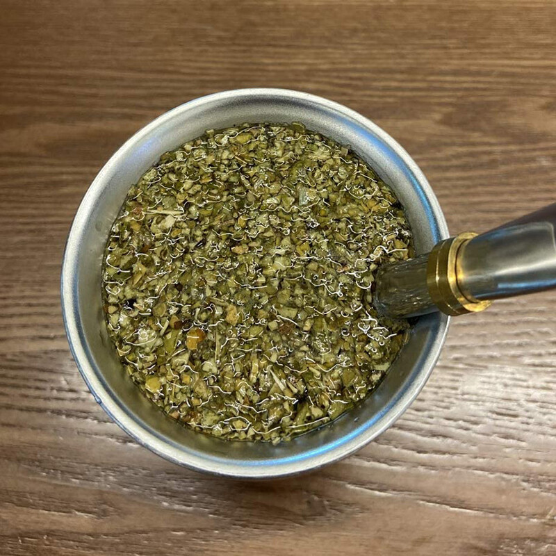 UPORS Yerba Mate Cup 304 roostevabast terasest topeltseinaga 8 untsi Argentina Yerba Mate kõrvits koos pommide ja puhastusharjaga