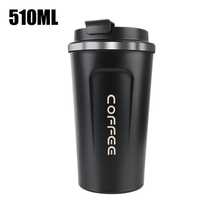 Thermo Cafe Автомобилна термос чаша за чай, вода, кафе, устойчива на течове Пътна термо чаша, чаша за кафе, 380/510 мл двойна неръждаема стомана