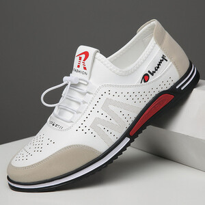 Meeste spordijalatsid vabaajamood Klassikaline vabaaja nahast must kuum allahindlus hingav äri vabaaja suvised valged tossud jalatsid