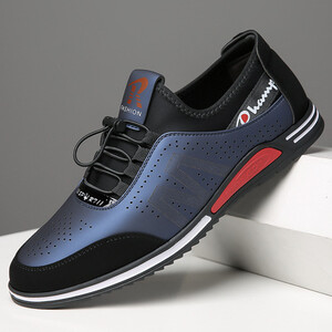 Meeste spordijalatsid vabaajamood Klassikaline vabaaja nahast must kuum allahindlus hingav äri vabaaja suvised valged tossud jalatsid