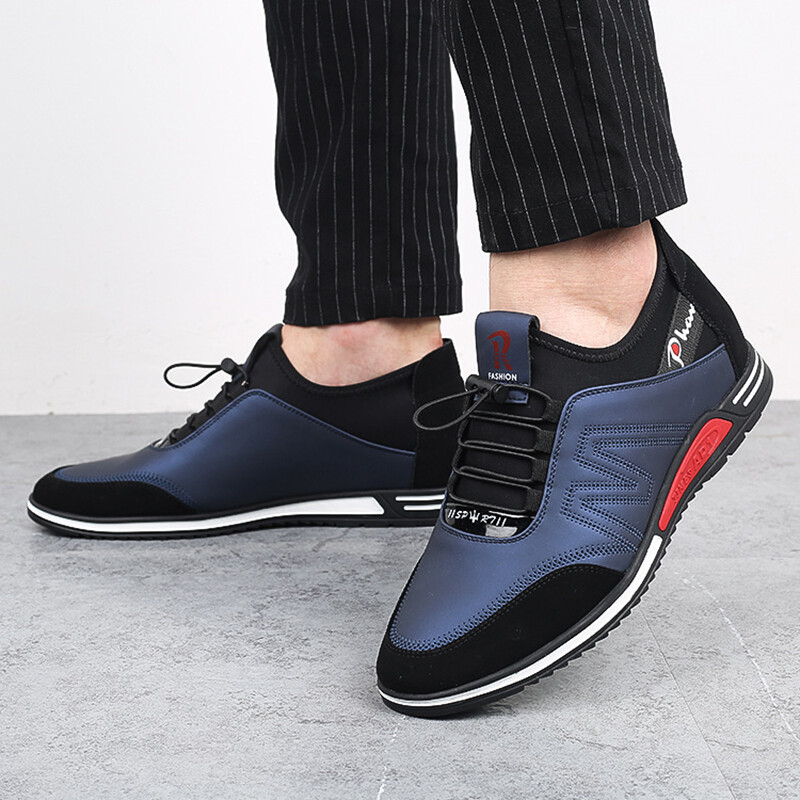 Meeste spordijalatsid vabaajamood Klassikaline vabaaja nahast must kuum allahindlus hingav äri vabaaja suvised valged tossud jalatsid