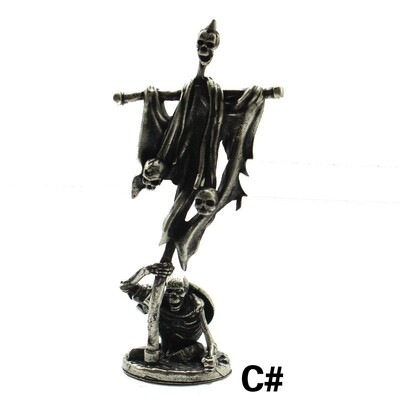 Vasest skelett Leegioni kujukesed Kääbuskaunistus Retro metallist pealuu, sõduri armee mudel, kuju, kirjutuslaua ornament