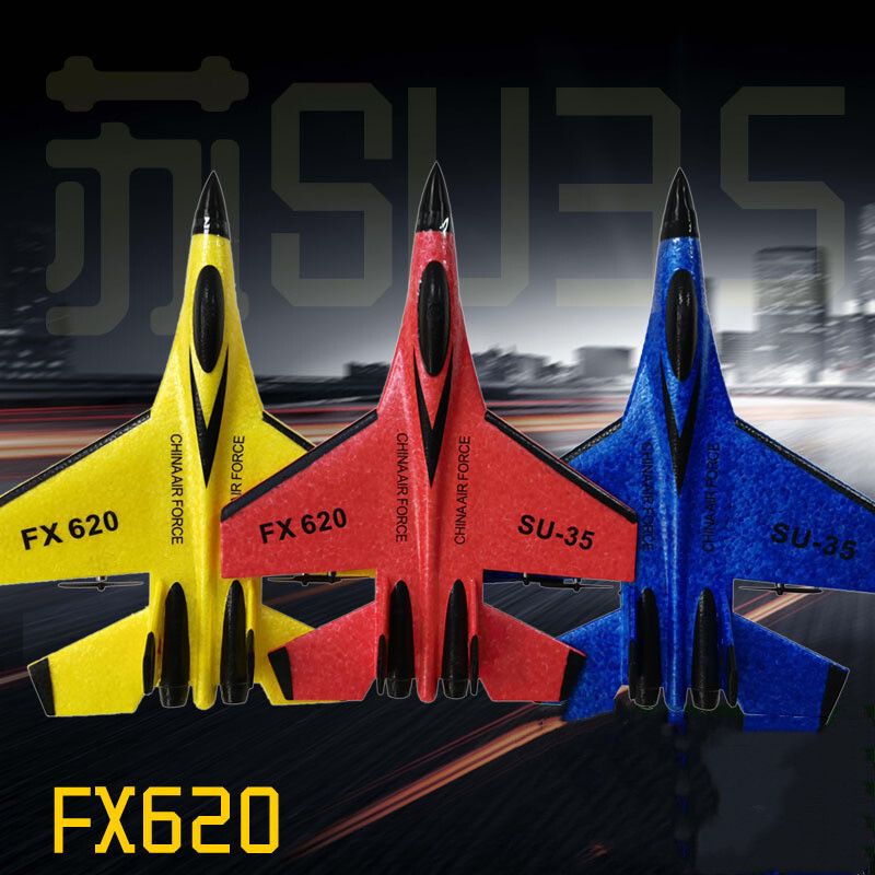 2.4G Glider RC Drone Flanker-E SU35 Fixed Wing Airplane Remote Control Airplane Electric With LED Outdoor Toys RC Plane SU-35