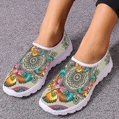 INSTANTARTS Pretty Bohemia Butterfly Flats jalats naistele Hingav õues Walk Mesh Sneaker Lady Casual Slip on Loafers kingad