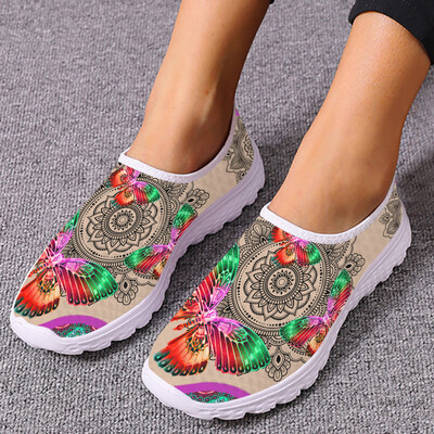 INSTANTARTS Pretty Bohemia Butterfly Flats jalats naistele Hingav õues Walk Mesh Sneaker Lady Casual Slip on Loafers kingad