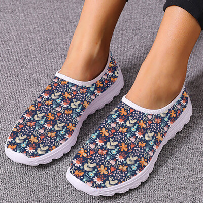 INSTANTARTS Pretty Bohemia Butterfly Flats jalats naistele Hingav õues Walk Mesh Sneaker Lady Casual Slip on Loafers kingad