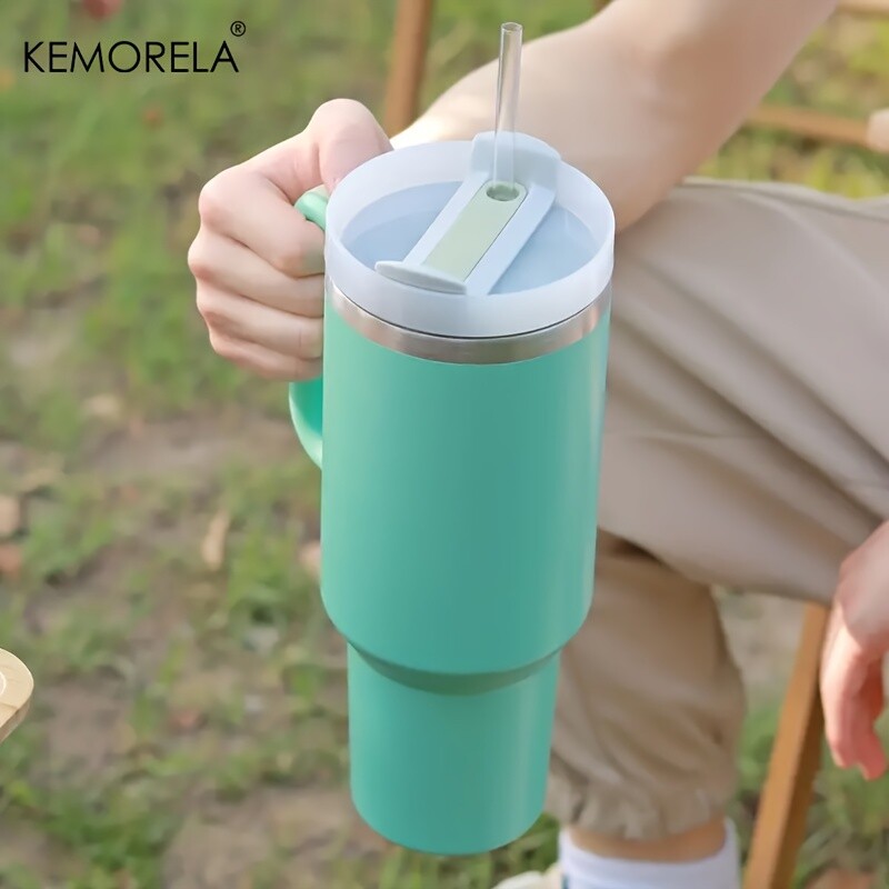 Isikupärastatud 887 ml trummel käepideme kaanega õlg 40 untsi roostevabast terasest veepudel vaakumtermostass reisiauto kohvikruus