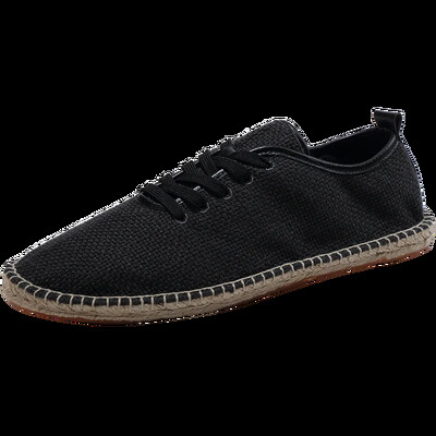 Καλοκαιρινό λινό αναπνέον Casual Flats Ανδρικά παπούτσια Εσπαντρίγιες Loafers Μόδα Γυναικεία Παπούτσια Καμβά Casual Fisherman Υποδήματα οδήγησης