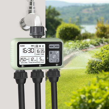 Eshico νεότερο 2024 3-Outlet Water Timer Independent Program Control Digital Garden Sprinkler