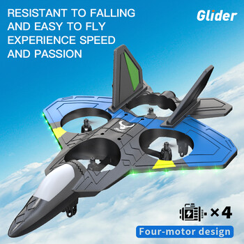 RC Aircraft Fighter 2.4G 4CH 6-Axis Gyroscope Automatic Balance 360° Rollover EPP RTF Electric RC Glider Airplane Toys for Kids