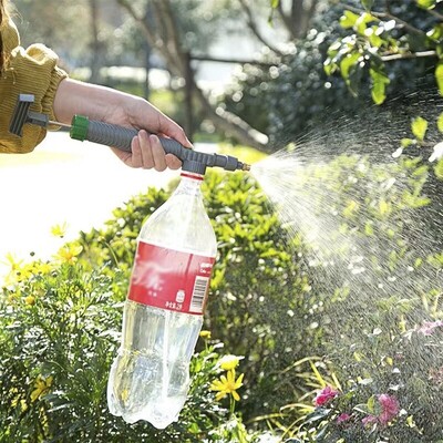 Laistymas Drėkinimas Didelis purkštuvas Vandens slėgis Gėlių sodas Pistoletas Purškimo galvutė Sulčių Buteliai Sąsaja Plastikinis Vežimėlio Purškiklis