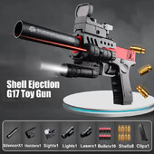 Shell Ejection G17 Soft Bullet Toy Gun Desert Eagle Airsoft Pistol Foam Launcher за деца Момчета Подарък CS Игри за стрелба Оръжия