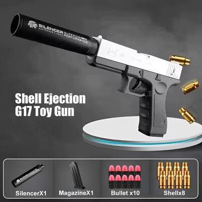 Shell Ejection G17 Soft Bullet Toy Gun Desert Eagle Airsoft Pistol Foam Launcher за деца Момчета Подарък CS Игри за стрелба Оръжия