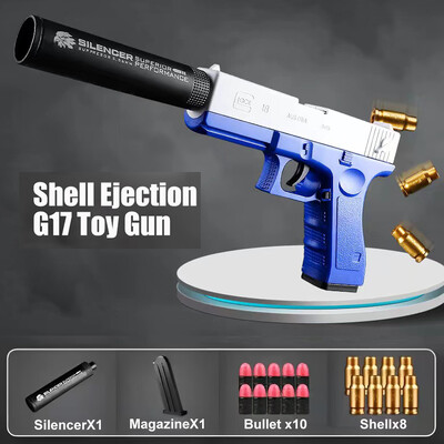 Shell Ejection G17 Soft Bullet Toy Gun Desert Eagle Airsoft Pistol Foam Launcher за деца Момчета Подарък CS Игри за стрелба Оръжия