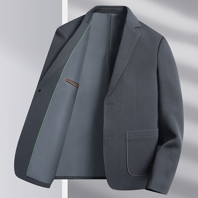 2023 Нова мъжка тънка мода Всичко Висококачествена корейска версия на The Wedding Gentleman Британски стил Хостинг Ежедневен блейзър