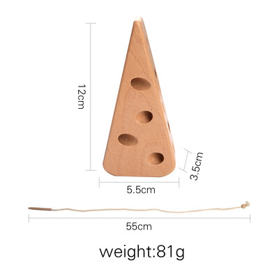 Beebiloomade keermestamine mänguasjad Puidust virnastatavad mänguasjad plokid lauamängud Montessori praktilised oskused, harivad lastele klotsid kingitused