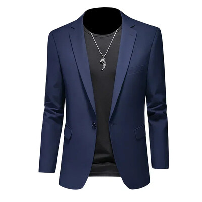 Μόδα Ανδρικά επαγγελματικά Casual Blazer Μαύρο Λευκό Κόκκινο Πράσινο Μονόχρωμο Σακάκι Κοστούμι Γαμπρού σε λεπτή εφαρμογή Παλτό M-6XL