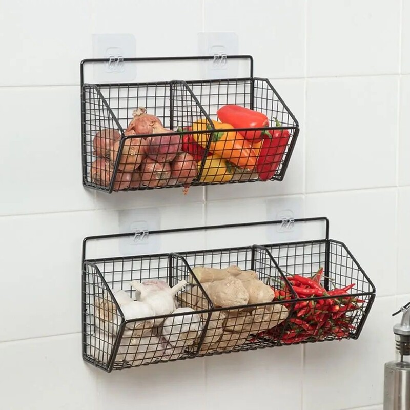 Seinale paigaldatav hoiurest Sibul Ingver Küüslauk Köögiviljad Puuviljad Köök Veekindel riiul Maitseained Vürtspunšivaba äravoolukorv