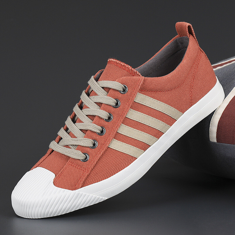 Vintage lõuendist kingad Meeste hingavad vabaaja meeste lamedad kingad Moodsad meeste vulkaniseeritud kingad Mugavad nööriga lõuendiga tossud