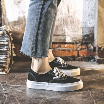 Γυναικεία πάνινα παπούτσια Casual Vulcanized Παπούτσια Ulzzang Classic Παπούτσια από καμβά Skateboard Λευκά μαύρα φλατ Tenis Feminino