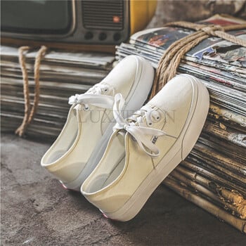 Γυναικεία πάνινα παπούτσια Casual Vulcanized Παπούτσια Ulzzang Classic Παπούτσια από καμβά Skateboard Λευκά μαύρα φλατ Tenis Feminino